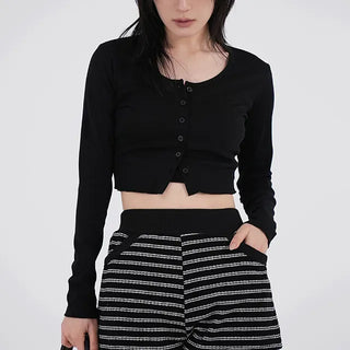 N.IA Necessary Crop Snap Cardigan