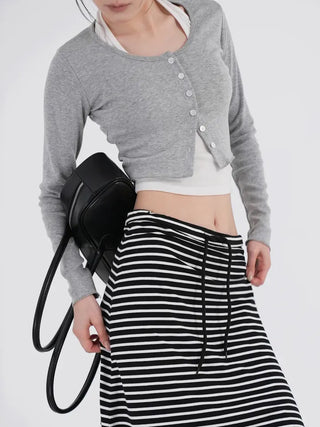 N.IA Necessary Crop Snap Cardigan
