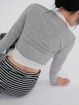 N.IA Necessary Crop Snap Cardigan