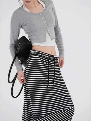 AV Stripe Maxi Pencil Skirt