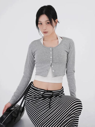 AV Stripe Maxi Pencil Skirt