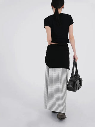 AV Stripe Maxi Pencil Skirt