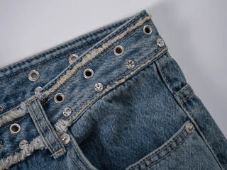 Lucen Diamond Long Wide Denim Pants