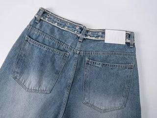 Lucen Diamond Long Wide Denim Pants