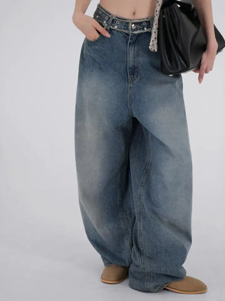 Lucen Diamond Long Wide Denim Pants