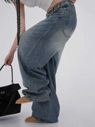 Lucen Diamond Long Wide Denim Pants