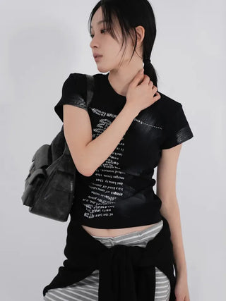 Kallen Scratch Lettering Short Sleeve T-shirt
