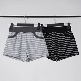 Nerel color-block striped knit shorts