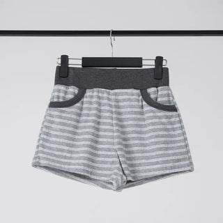 Nerel color-block striped knit shorts
