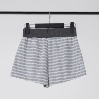 Nerel color-block striped knit shorts