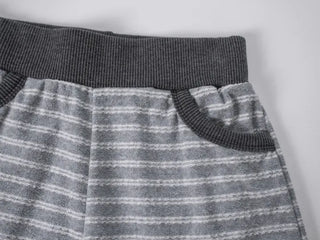 Nerel color-block striped knit shorts