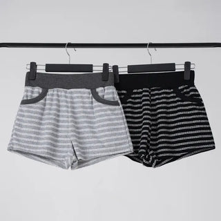 Nerel color-block striped knit shorts