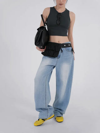 Use Check Tiered Belt Bag