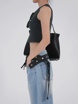 Use Check Tiered Belt Bag