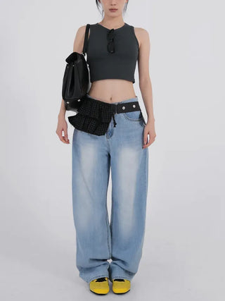 Use Check Tiered Belt Bag