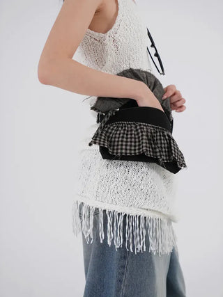 Use Check Tiered Belt Bag