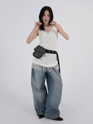Use Check Tiered Belt Bag