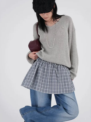 BL Semi-Wide Long Denim Pants