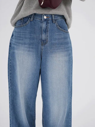 BL Semi-Wide Long Denim Pants