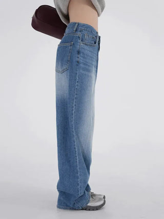 BL Semi-Wide Long Denim Pants
