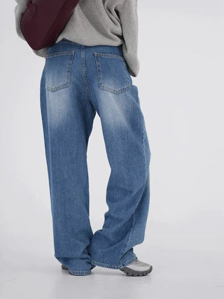 BL Semi-Wide Long Denim Pants