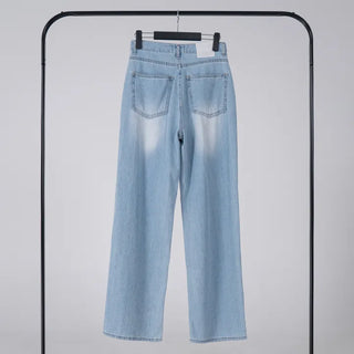 BL Semi-Wide Long Denim Pants