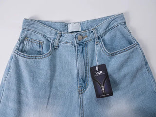 BL Semi-Wide Long Denim Pants