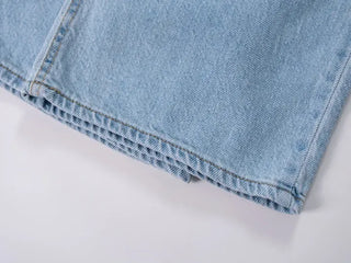 BL Semi-Wide Long Denim Pants