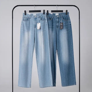 BL Semi-Wide Long Denim Pants