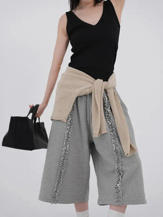 Kaeria Center Frill Bermuda Pants