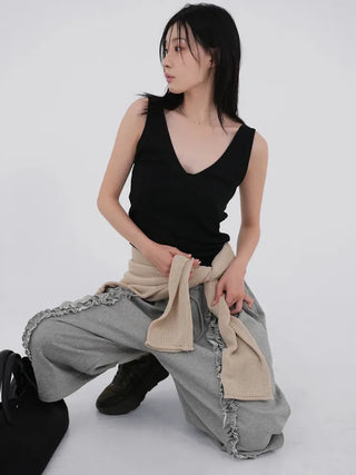 Kaeria Center Frill Bermuda Pants
