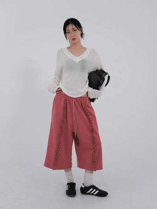 Kaeria Center Frill Bermuda Pants
