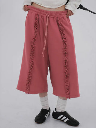 Kaeria Center Frill Bermuda Pants