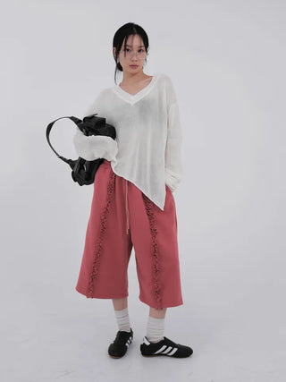 Kaeria Center Frill Bermuda Pants