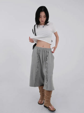 Kaeria Center Frill Bermuda Pants