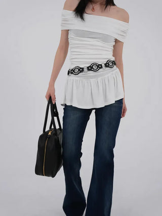 Obelisk Bohemian Ring Leather Belt