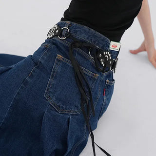 Obelisk Bohemian Ring Leather Belt