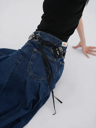 Obelisk Bohemian Ring Leather Belt