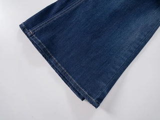 Noble Brush Washed High Bootcut Denim Pants