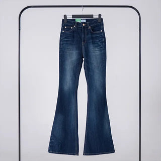 Noble Brush Washed High Bootcut Denim Pants