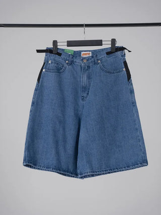 Perrin Mesh Wing Half Bermuda Denim Pants