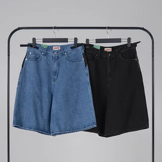 Perrin Mesh Wing Half Bermuda Denim Pants