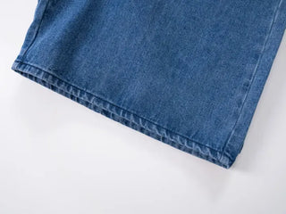 Perrin Mesh Wing Half Bermuda Denim Pants