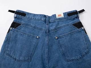 Perrin Mesh Wing Half Bermuda Denim Pants