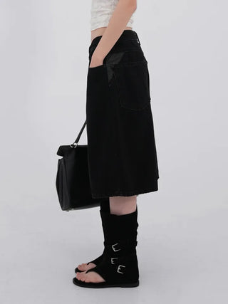Perrin Mesh Wing Half Bermuda Denim Pants