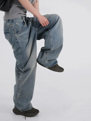 Ariel Heart Waist Vintage Denim Pants