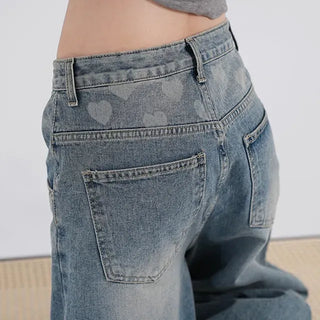 Ariel Heart Waist Vintage Denim Pants