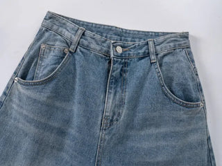 Ariel Heart Waist Vintage Denim Pants