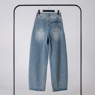 Ariel Heart Waist Vintage Denim Pants