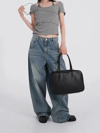 Ariel Heart Waist Vintage Denim Pants